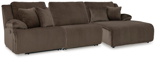Top Tier 3-Piece Reclining Sofa Chaise Sectional