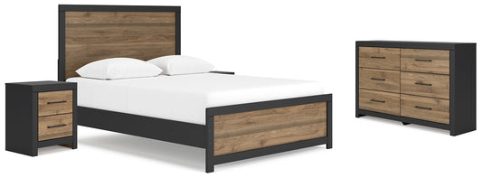 Vertani Queen Panel Bed with Dresser and 2 Nightstands