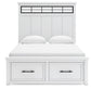 Ashbryn Queen Panel Storage Bed with Mirrored Dresser, Chest and Nightstand