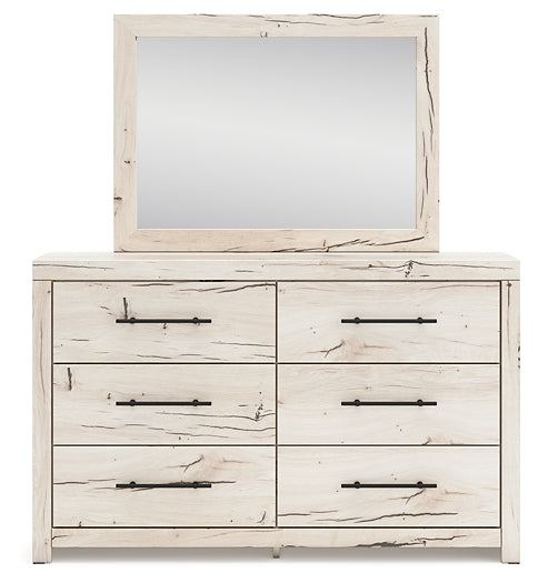 Lawroy Twin Panel Bed with Mirrored Dresser and Nightstand