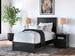 Maribel Twin Panel Bed with Mirrored Dresser and Nightstand