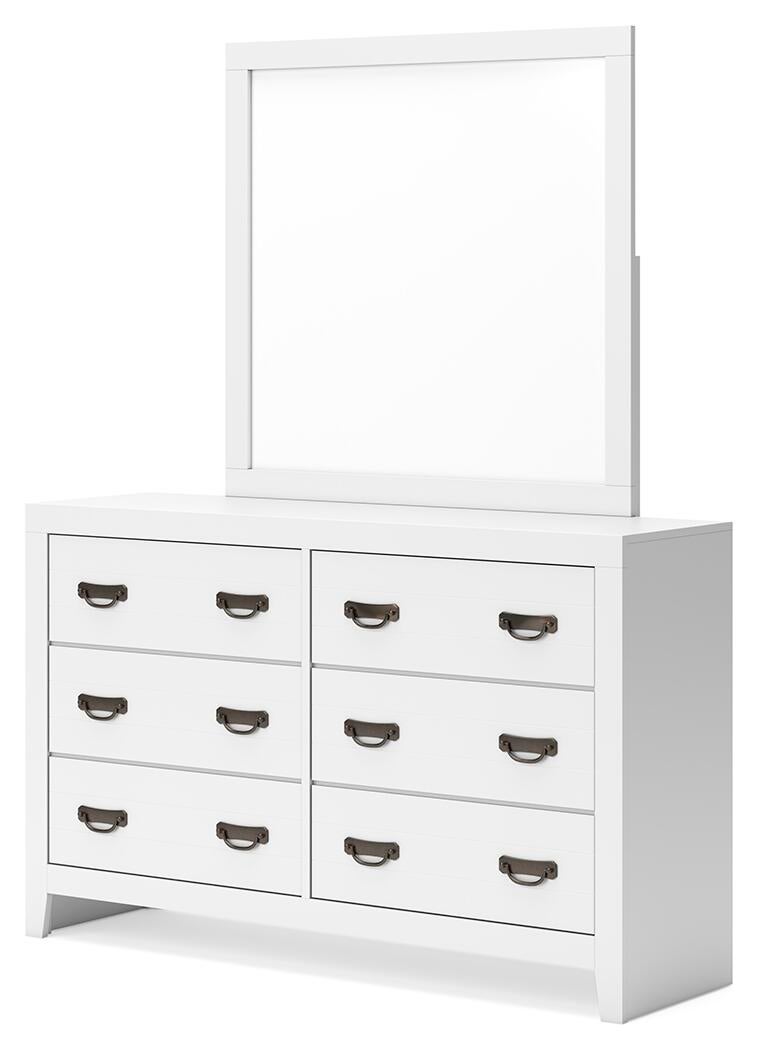 Binterglen California King Panel Bed, Dresser, Mirror, Chest and Nightstand