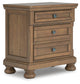Vandenmore California King Storage Sleigh Bed with Mirrored Dresser, Chest and Nightstand