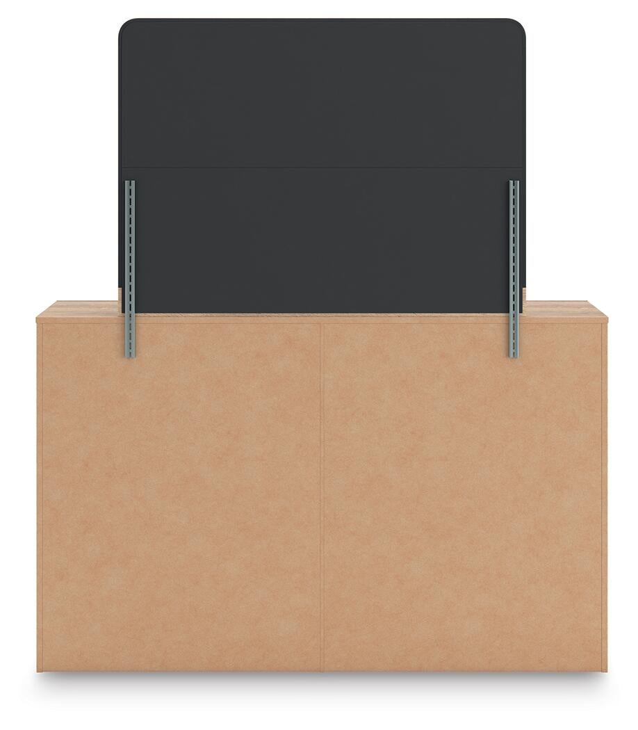 Hollymount Queen Upholstered Panel Bed, Dresser and Mirror