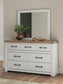 Savonport King Panel Bed with Storage, Dresser and Mirror