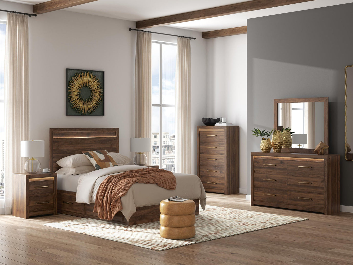 Janfyn Full Panel Platform Bed with Storage