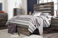 Drystan Full Panel Bed with 4 Storage Drawers with Mirrored Dresser and 2 Nightstands